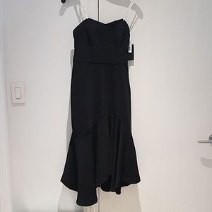 Halston Heritage Strapless Blk Dress NWT